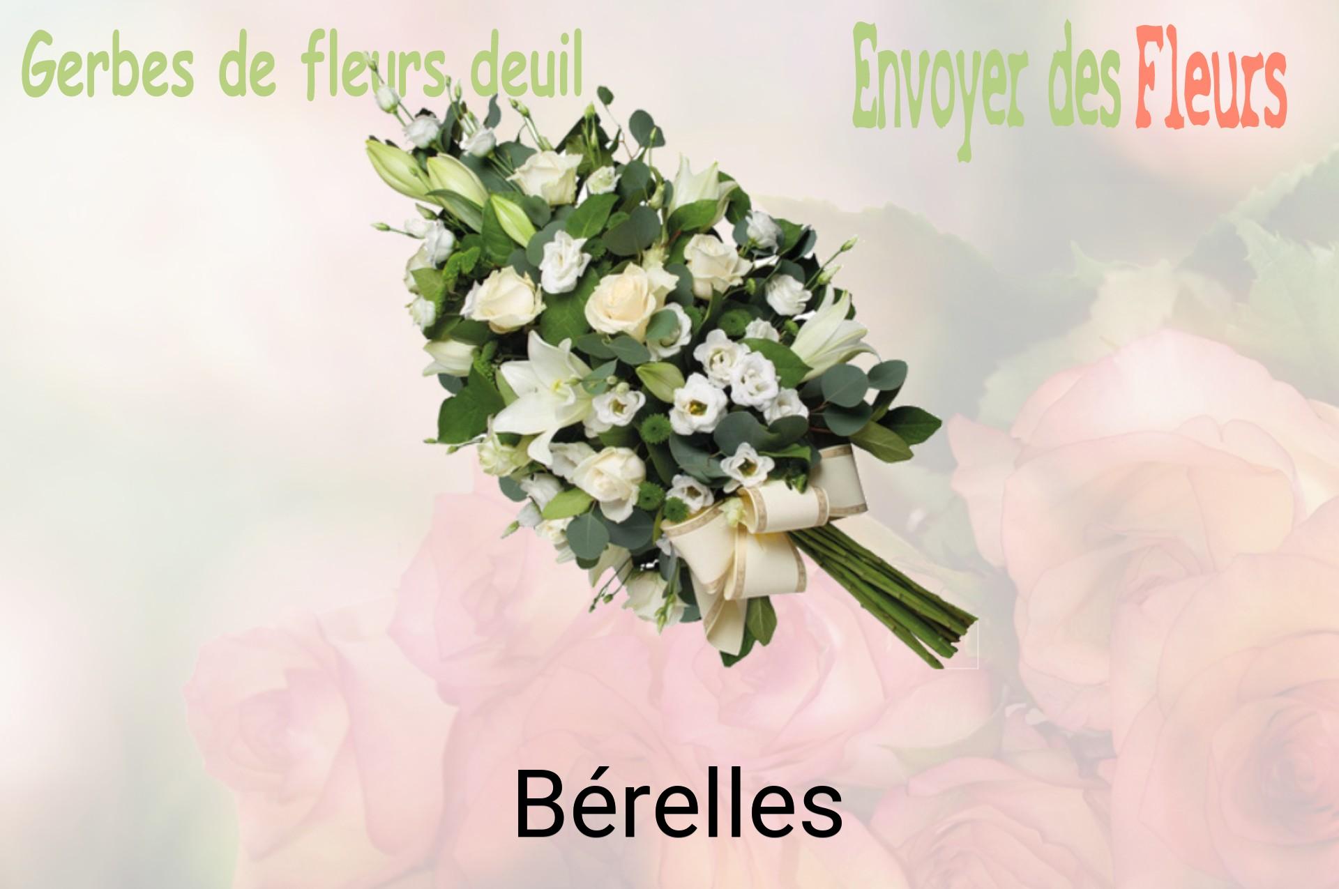 Gerbe de fleurs de deuil livrée à Bérelles
